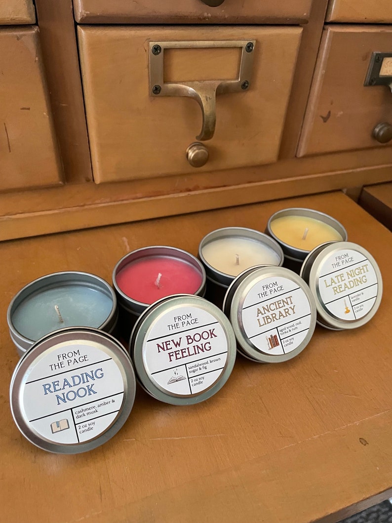 Bookworm Sampler Pack | 4 mini book inspired candles | Reader Gift | Bookish Candles bild 4