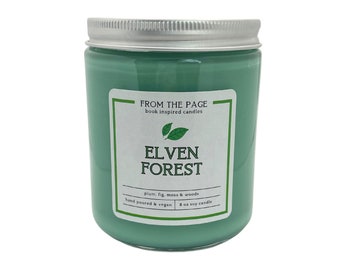 Elven Forest | Book Inspired Candle | Fantasy Candle | Bookworm Gift | 8 oz soy candle