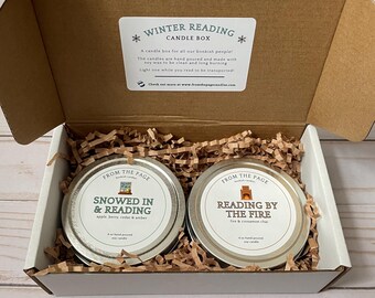 Winter Reading Candle Gift Set | Literary Candles | Bookish Candles | Book Themed Gifts | Gifts for Readers