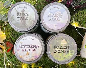 Fairycore Candle Collection | Pick One | Bookworm Gift | Fairy & magic candles | Spring candles | 8 oz soy candle