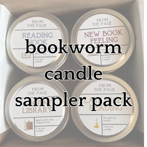 Bookworm Sampler Pack | 4 mini book inspired candles | Reader Gift | Bookish Candles bild 2