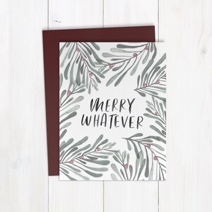 Merry Whatever | Handmade Watercolor Greeting Card