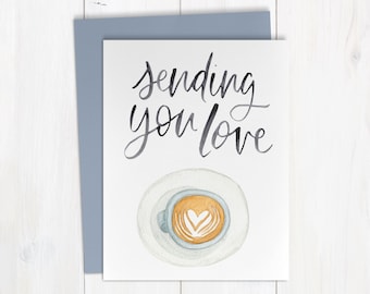 Sending You Love | Handmade Watercolor Greeting Card