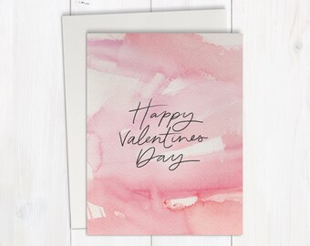 Happy Valentines Day | Handmade Watercolor Greeting Card