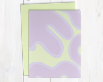 Wavy Abstract | Handmade Watercolor Greeting Card