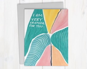 Very Grateful | Handmade Watercolor Greeting Card