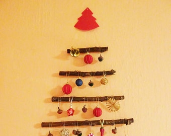 Wooden Wall Tree, Eco Wooden Christmas Tree, Hanging Christmas Tree, Holiday Wall Tree, Hanging Wood Christmas Tree, Wooden Christmas Tree