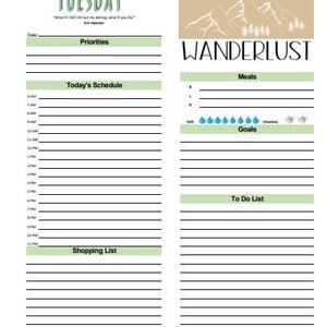 Printable Daily Calendar - Etsy