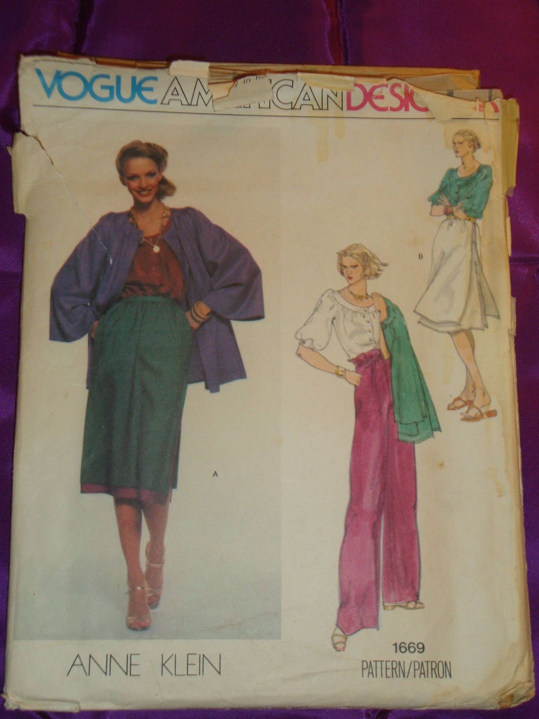 70s ANNE Klein Separates Bell Slv Jacket Front Btn Low Neck Etsy