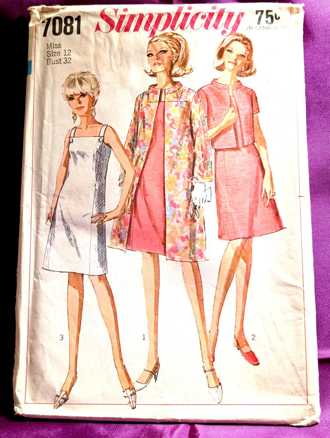 60s Slim Shift Dress Front Button Shoulder Straps Side Front Panels ...
