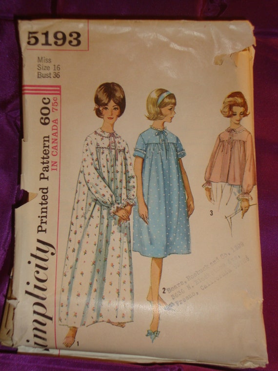 60s Nightgown Knee Length Only N 