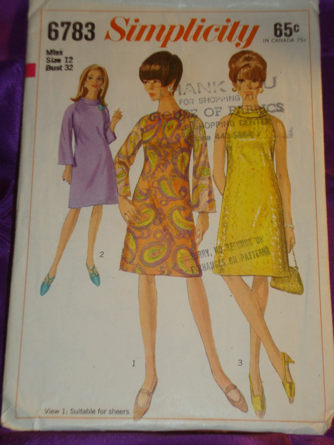 Bust 32 Vintage 40/'s Pattern By Mail New Style #2951 Sleeve Variations Hip 35 Square Neckline Sleeveless Dress with Jacket Size 14