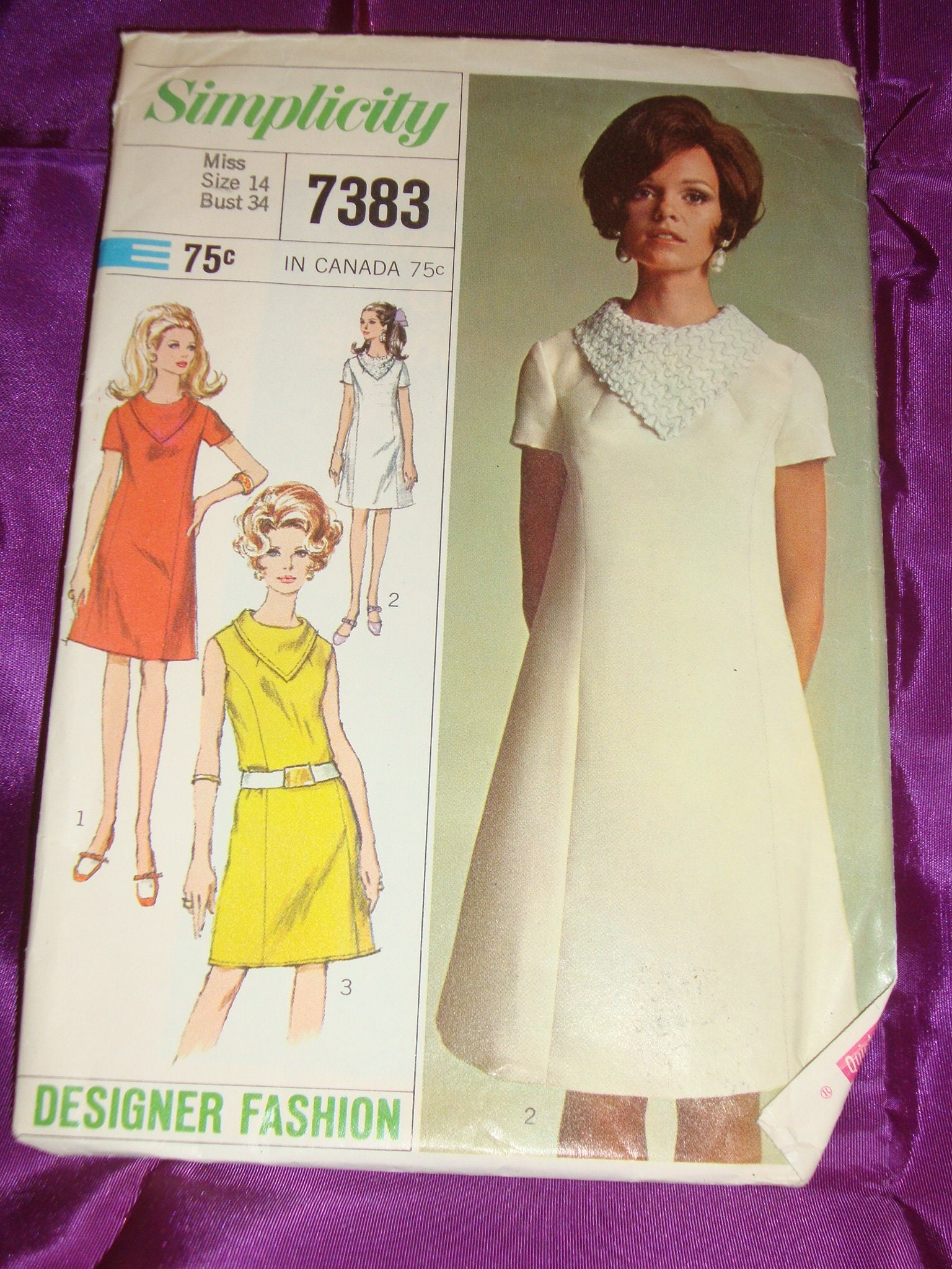 60s Mod A Line Princess Cut Dress Above Knee Length W Triangle