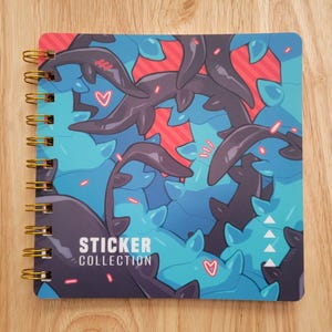 Libro de pegatinas reutilizables / Amor con tentáculos / Colección de diarios / 6x6 / Doble cara / 40 páginas / Arte original