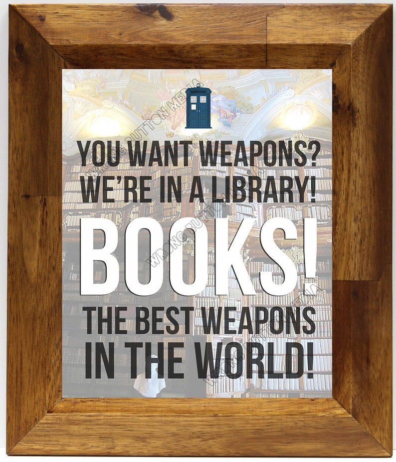 Doctor Who 10th Doctor Library Quote Art Print Geeky Gifts | Etsy
