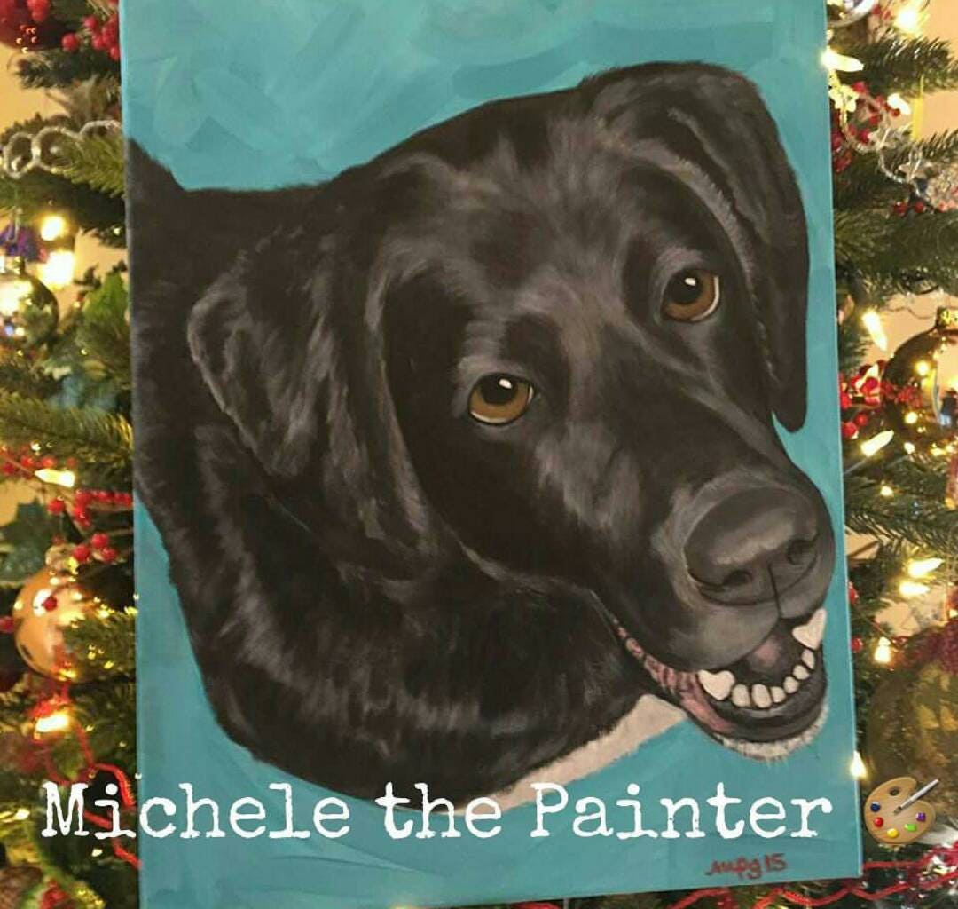 custom pet portrait (1 pet) 12 × 16