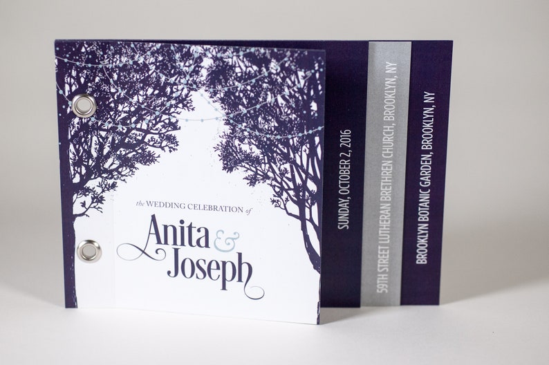 Wedding Program Mini Book Wedding Guide Wedding Book Order Etsy