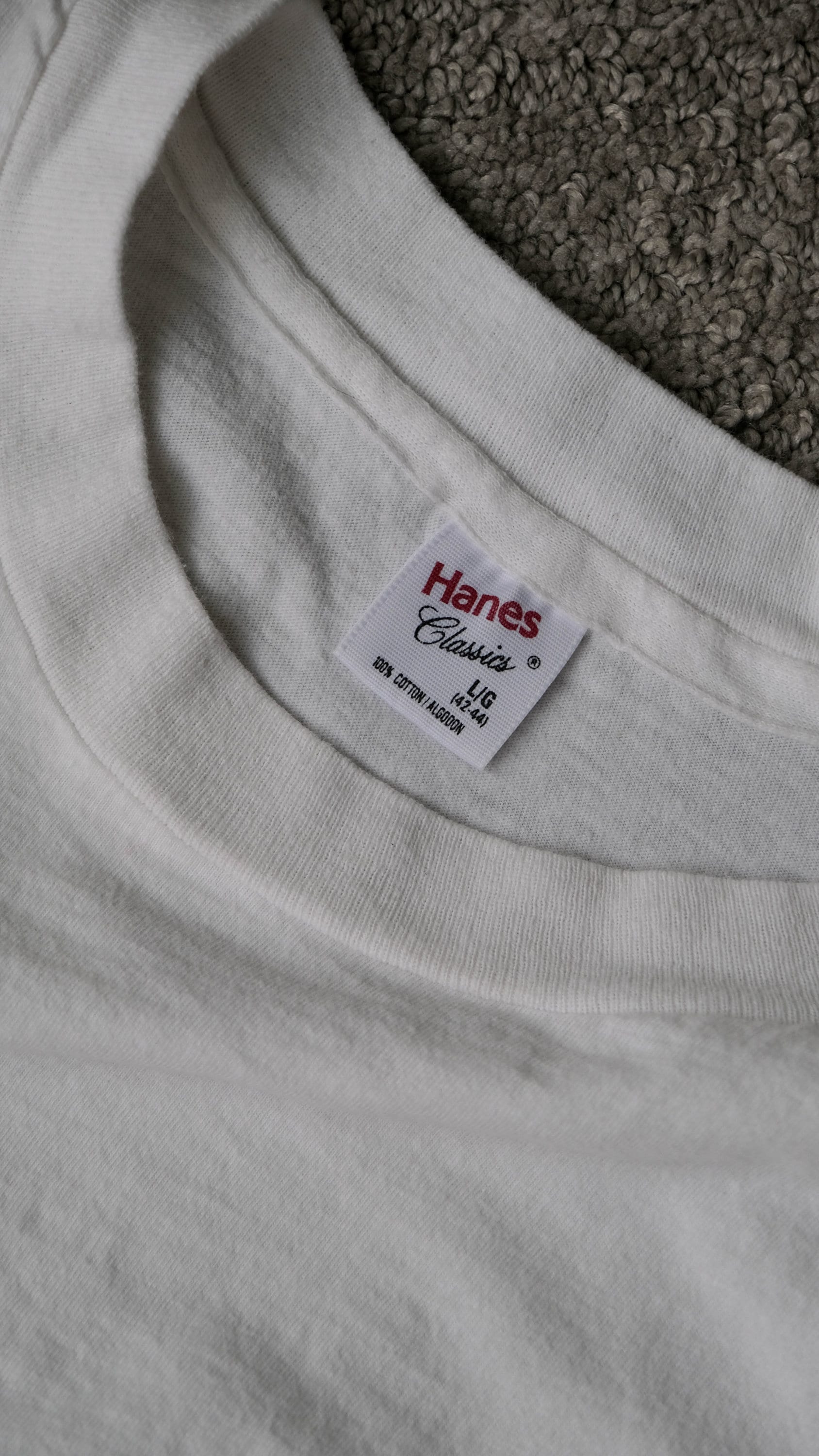 Vintage 80s HANES Blank White Single Stitch Tee Shirt | Made in
