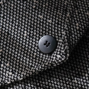 GIORGIO ARMANI Black & White Peppered Boucle Shawl Collar Bolero Blazer w/ Silk Lining Made in Italy Y2K 2000s ARMANI Designer Jacket image 8