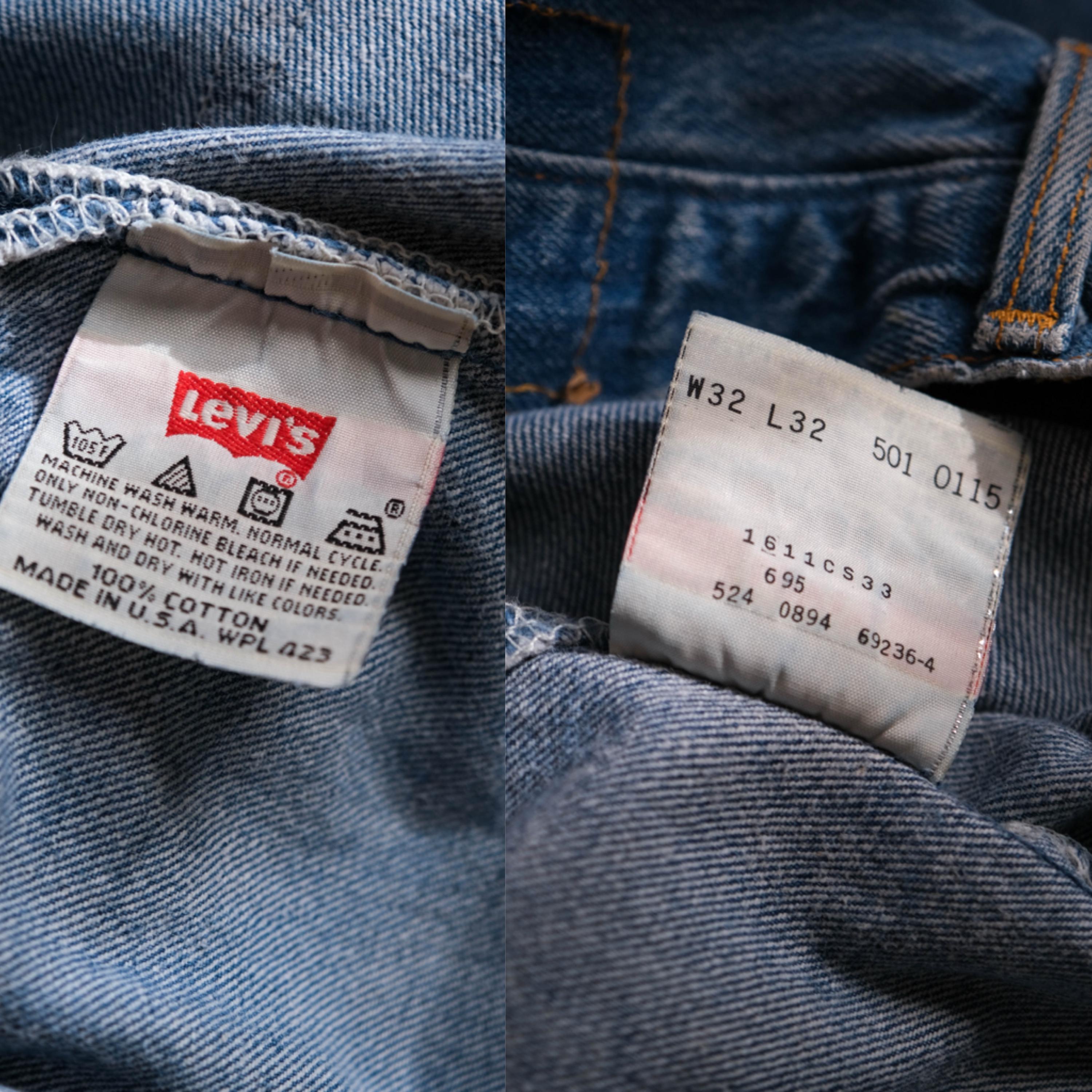 ヴィンテージ 90 年代 LEVIS 501 オリジナル ライトブルー ウォッシュ