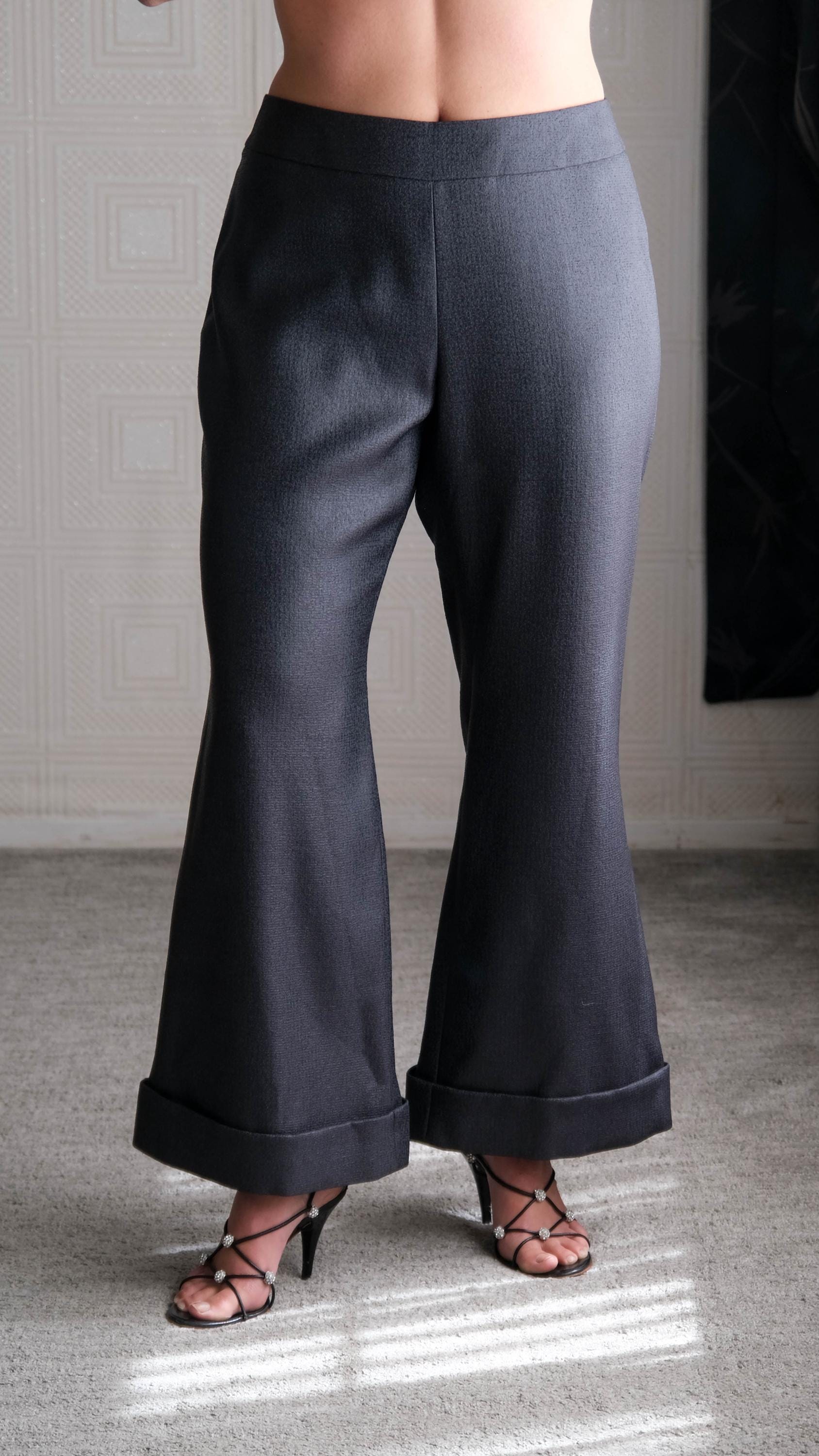 Vintage GIORGIO ARMANI Black Label Gunmetal Sharkskin Silk Blend