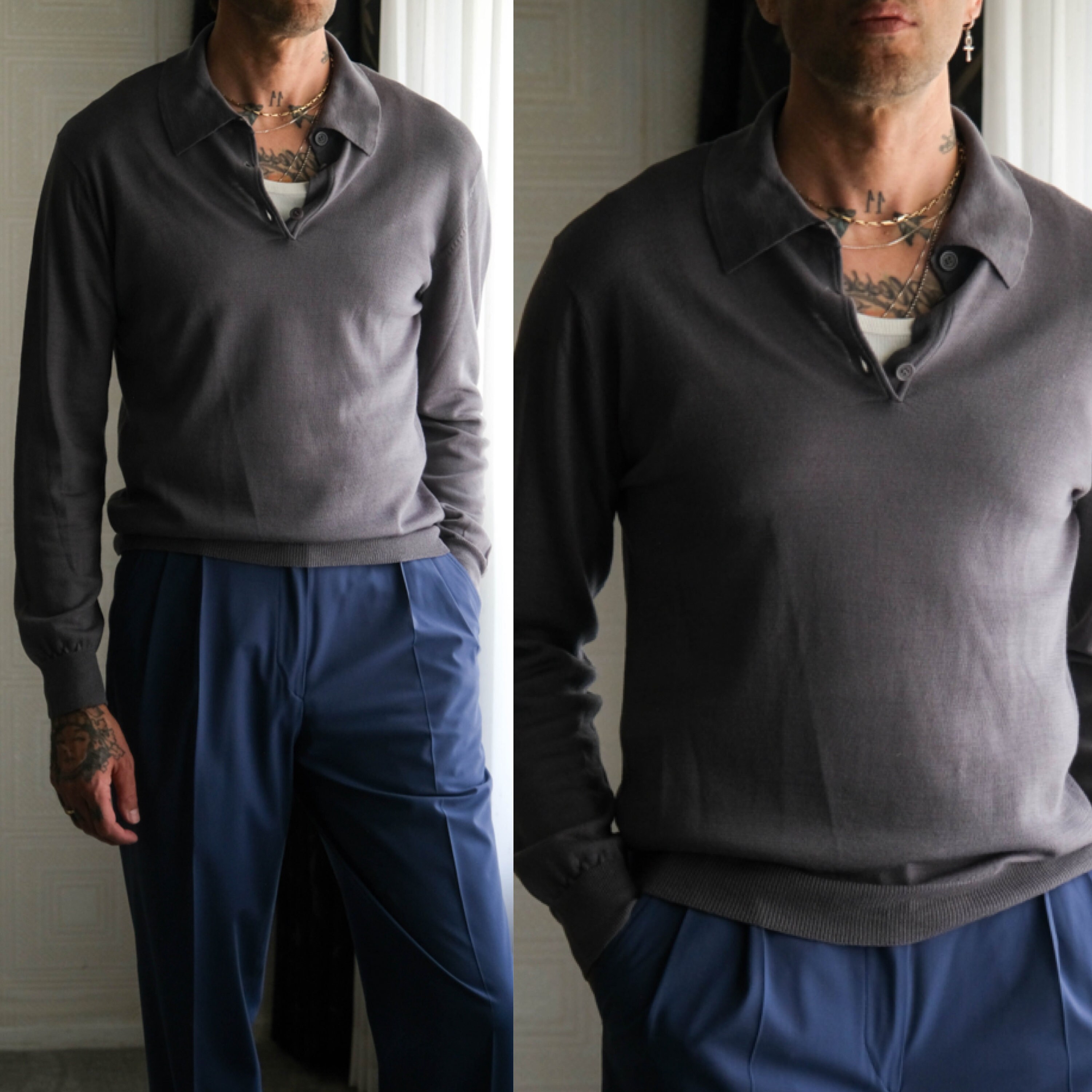 トップス Vintage 90s GIORGIO ARMANI damaged knit Vintage Giorgio Armani Le Collezioni Alpaca Sweater – Aimé