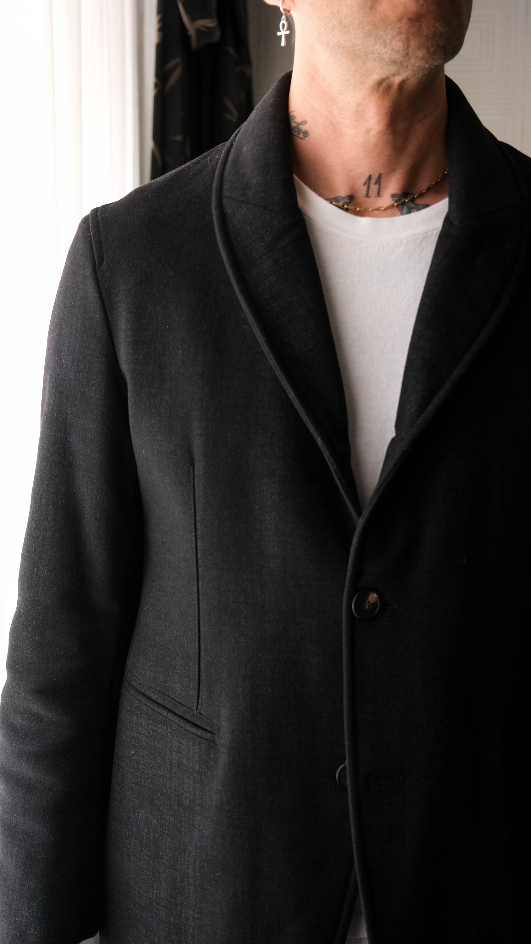 ヴィンテージ GIORGIO ARMANI COLLEZIONI チャコールグレー カシミア 