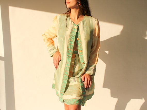 Vintage 90s Ungaro Sol Donna Paris Victorian Flora