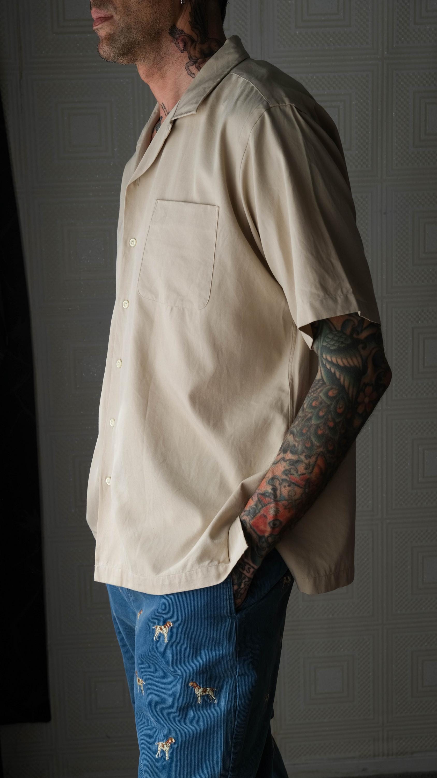 Vintage 90s POLO Ralph Lauren Light Tan Caldwell Silk Blend Loop