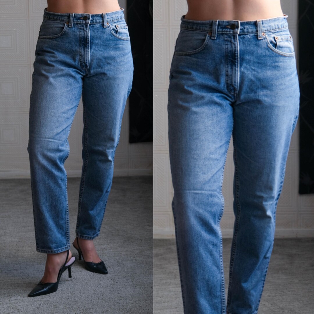 80s levi's 550 W34 L30 USA製　513 美品 Vintage 80s LEVIS 550 Whiskered Medium Wash Denim Zip Fly Relaxed