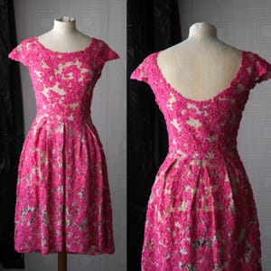 yoana baraschi pink lace dress Yoana Baraschi Pink Lace Dress Women's Size 6 Mini