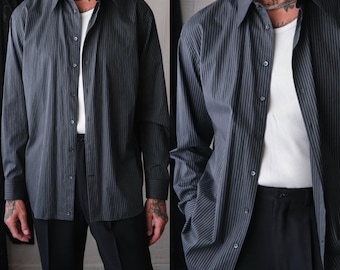 Vintage 80s GIORGIO ARMANI Le Collezioni Navy & Gray Check