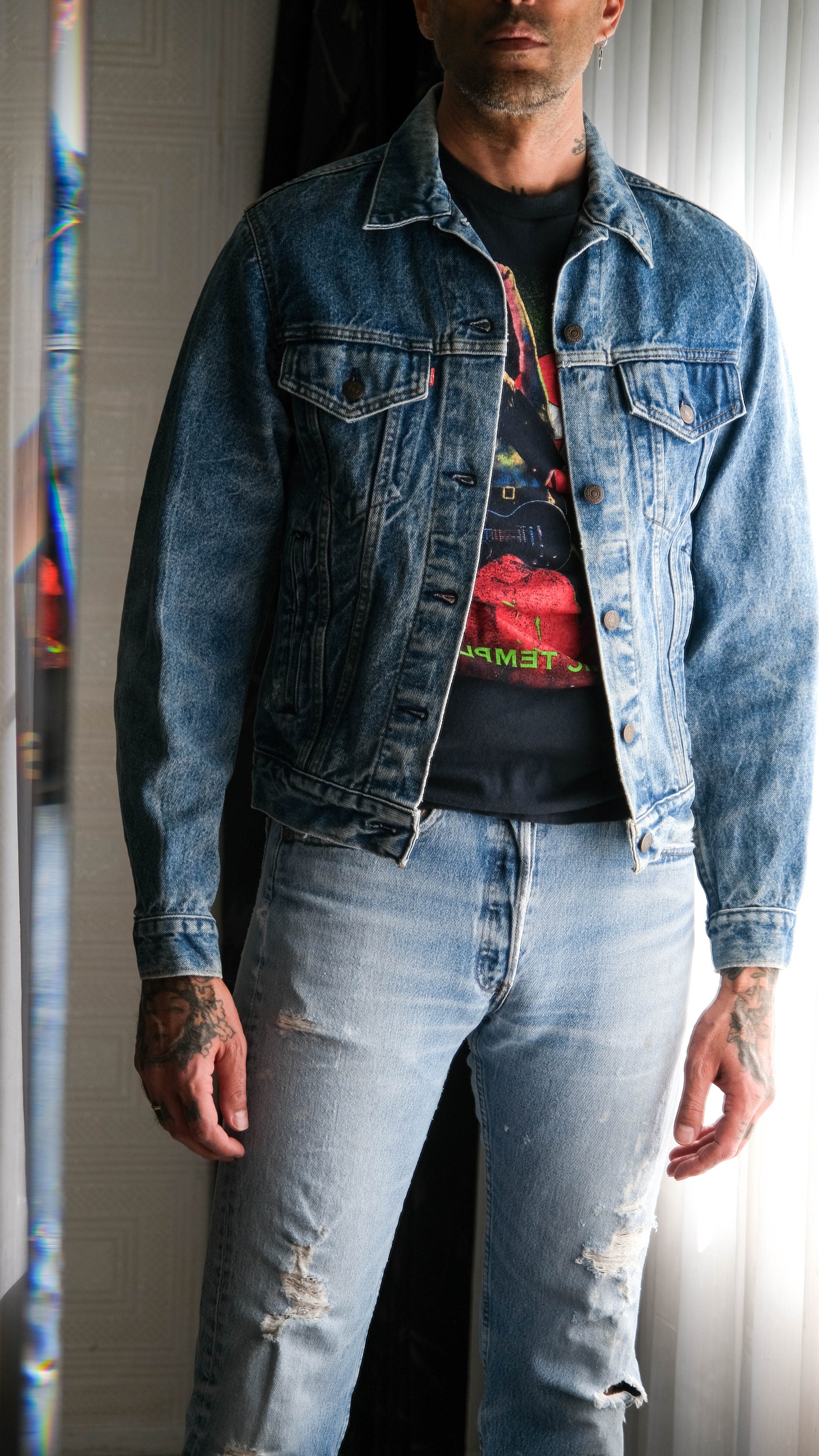 LEVI'S San Francisco Sherpa Lined VTG Denim Jacket Size