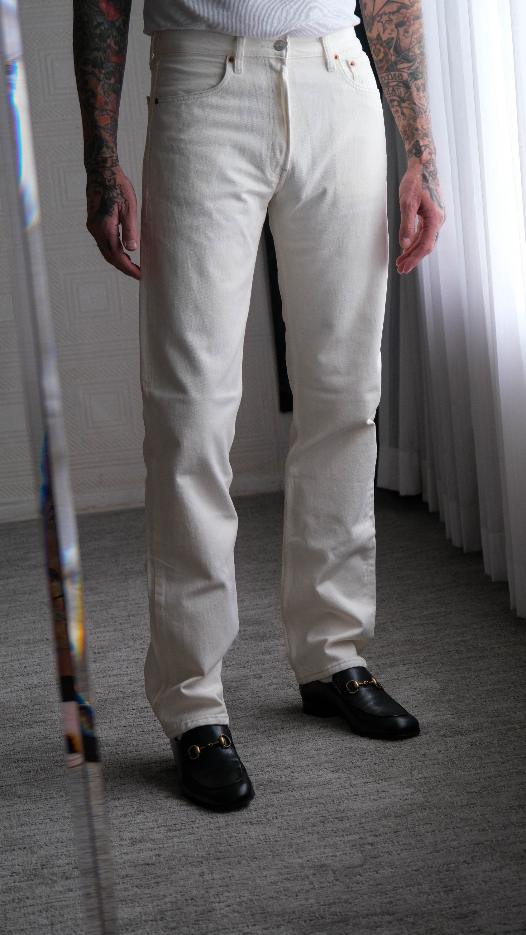 Vintage 90s LEVIS White Wash 501 Jeans Unworn New W/ Tags Vintage 90s LEVIS White Wash 501 Jeans Unworn New W/ Tags