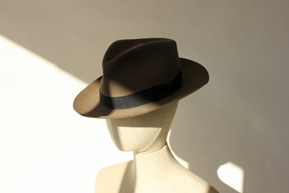 Vintage Stetson Sovereign Gray Fur Felt Wide Brim