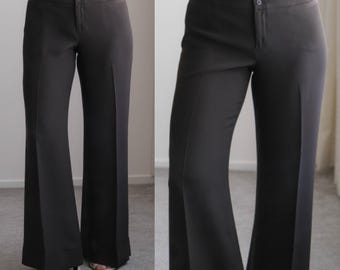 Vintage GIORGIO ARMANI COLLEZIONI Black & Gray Herringbone High