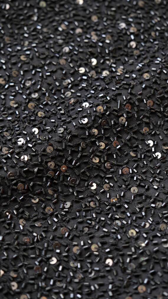 Vintage SCALA Fully Beaded & Sequined Silk Dinner… - image 9