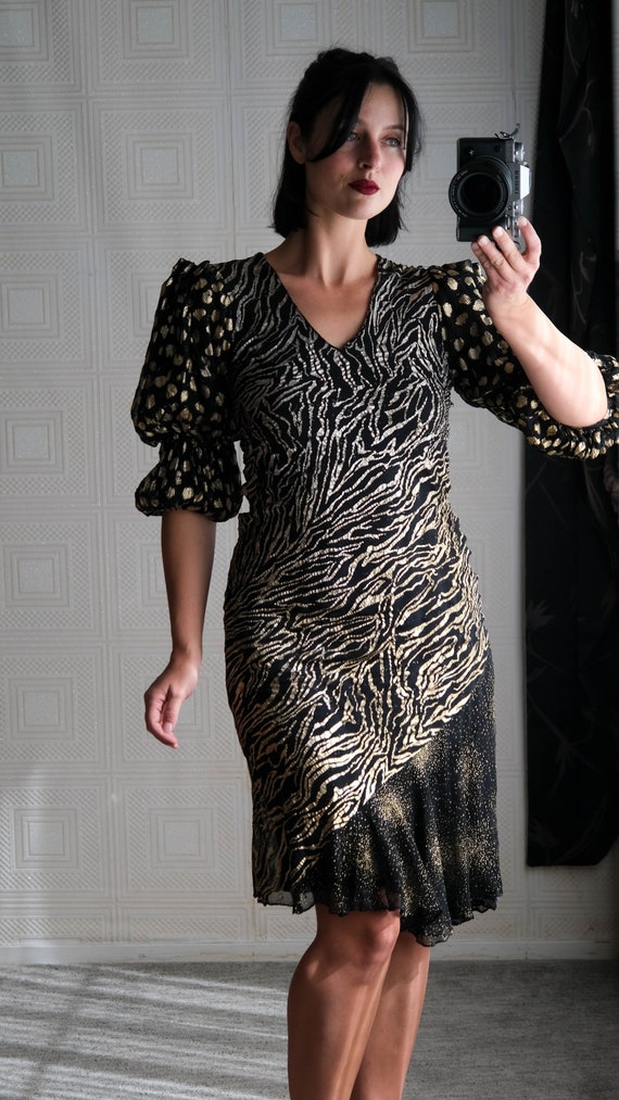 gold and black zebra print dress The Girl of my Dreams Sequin Dress – ElleRebel