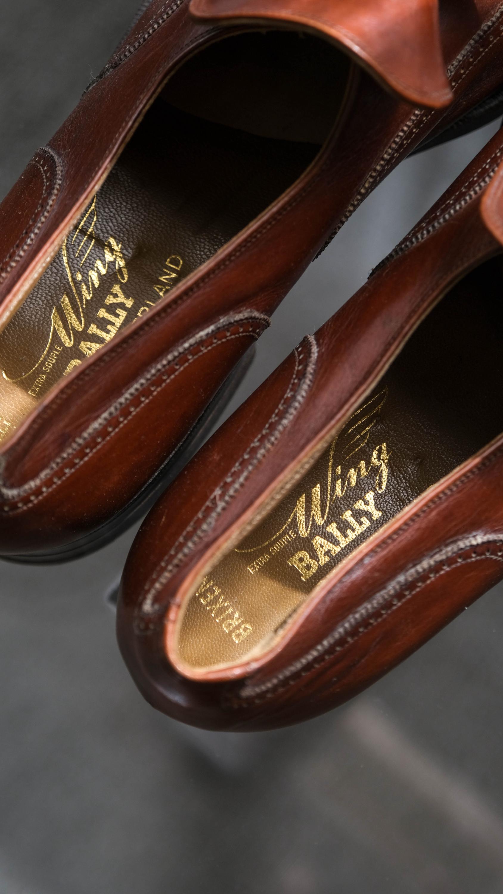Vintage 60s BALLY of Switzerland Brixen Saddle Tassel Wingtip Slip
