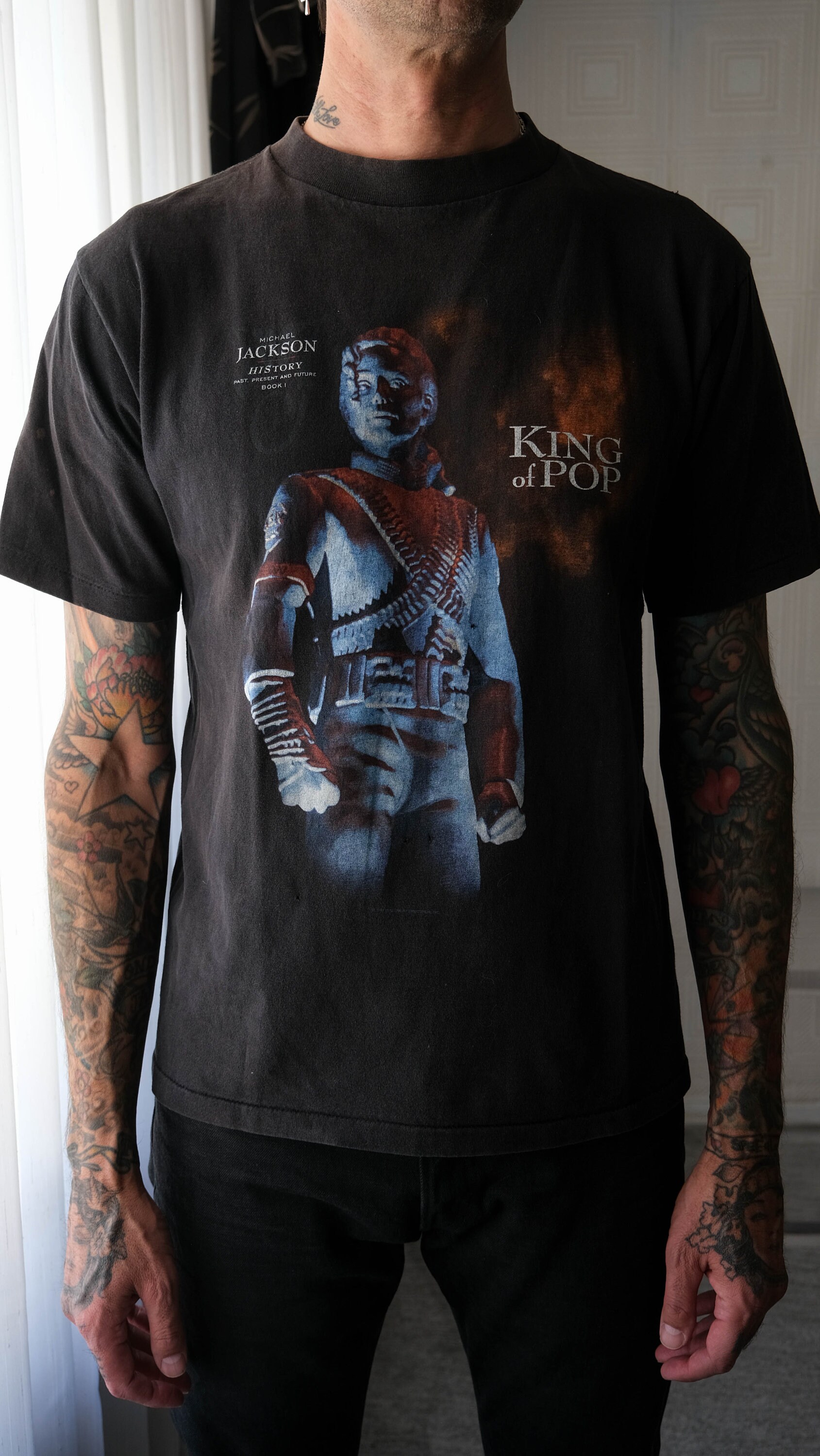 Camiseta Playera Michael Jackson 2022 Nueva Camiseta Popular Michael Jackson  Dangerous Album, image size:1689x3000