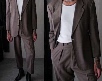 90s Armani Plaid Linen Blazer | S - Lucky Vintage
