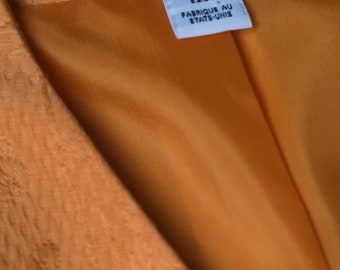 Vintage 80s Christian Dior Sherbet Orange Floral Brocade