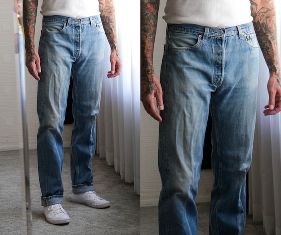 パンツ Levi's 501 80s 90s made in USA Vintage Levis 501 Denim Jeans Made in USA White 501-0648 90s