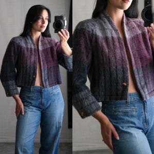 Mushrooms Cardigan, Gift for Women's Boyfriend Cardigan, Cable ...