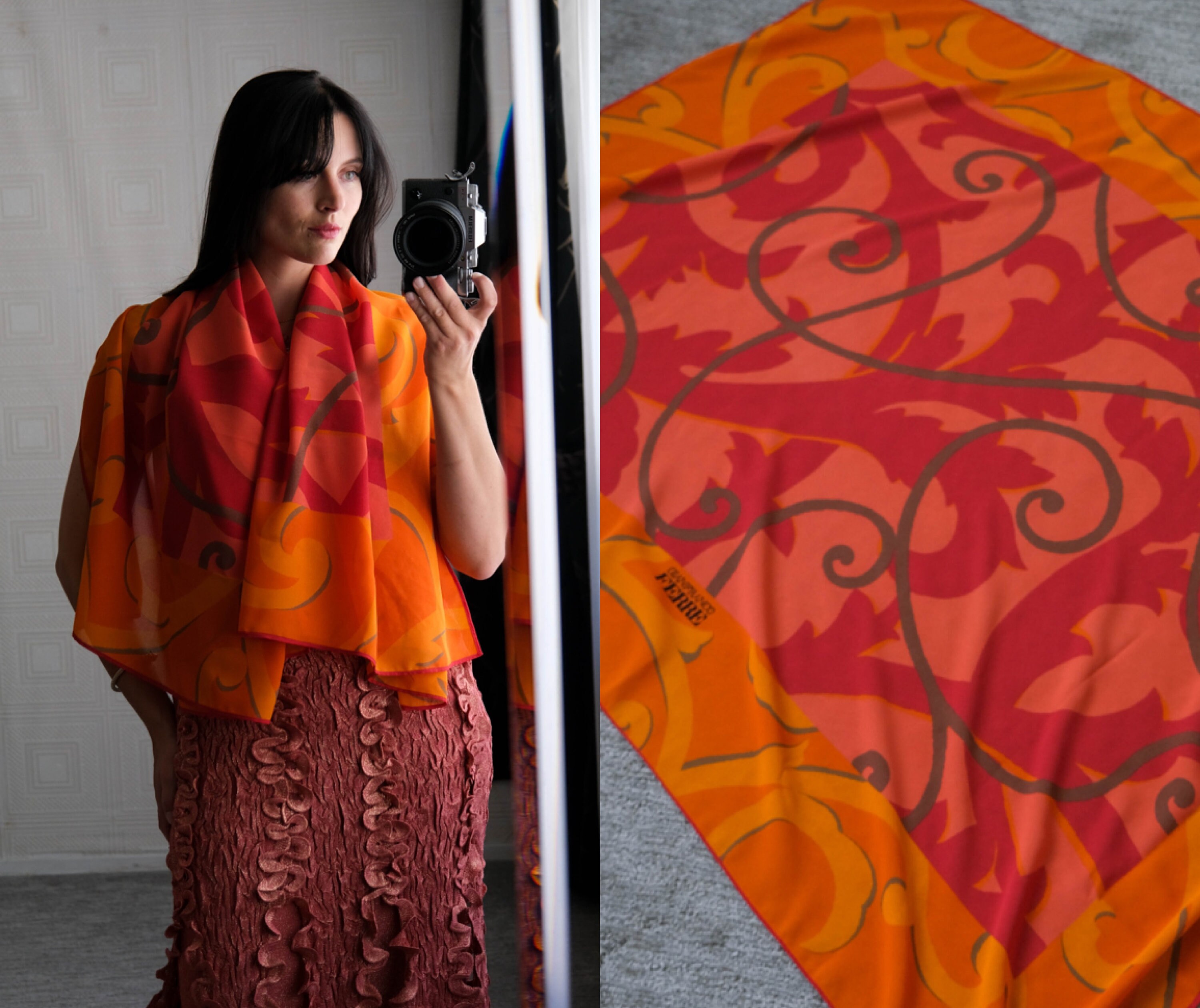 Gianfranco Ferre Silk Scarf - Etsy