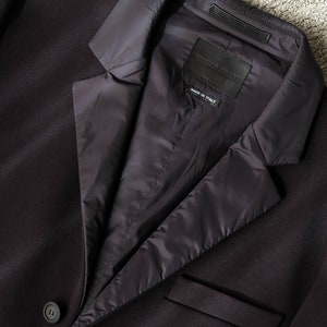 GIORGIO ARMANI Black Stretch Unstructured Three Button Blazer w/ Satin Windbreaker Lining Made in Italy 2000s Y2K ARMANI Designer Jacket image 10