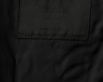 Vintage 90s PRADA Fall 1996 Navy Blue Structured Stretch Three