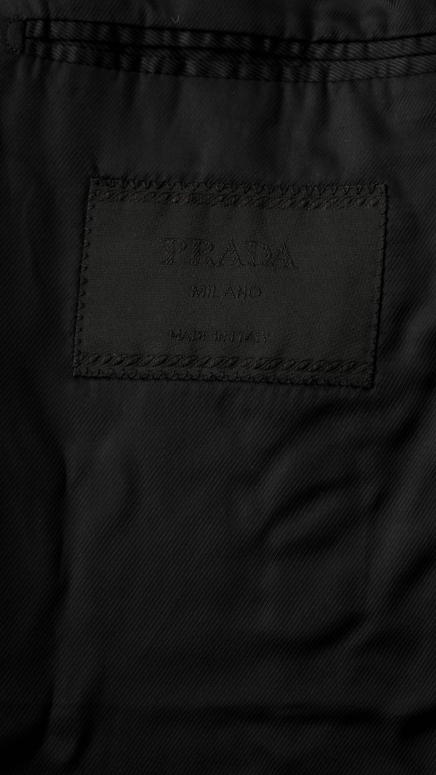 Vintage 90s PRADA Fall 1996 Navy Blue Structured Stretch