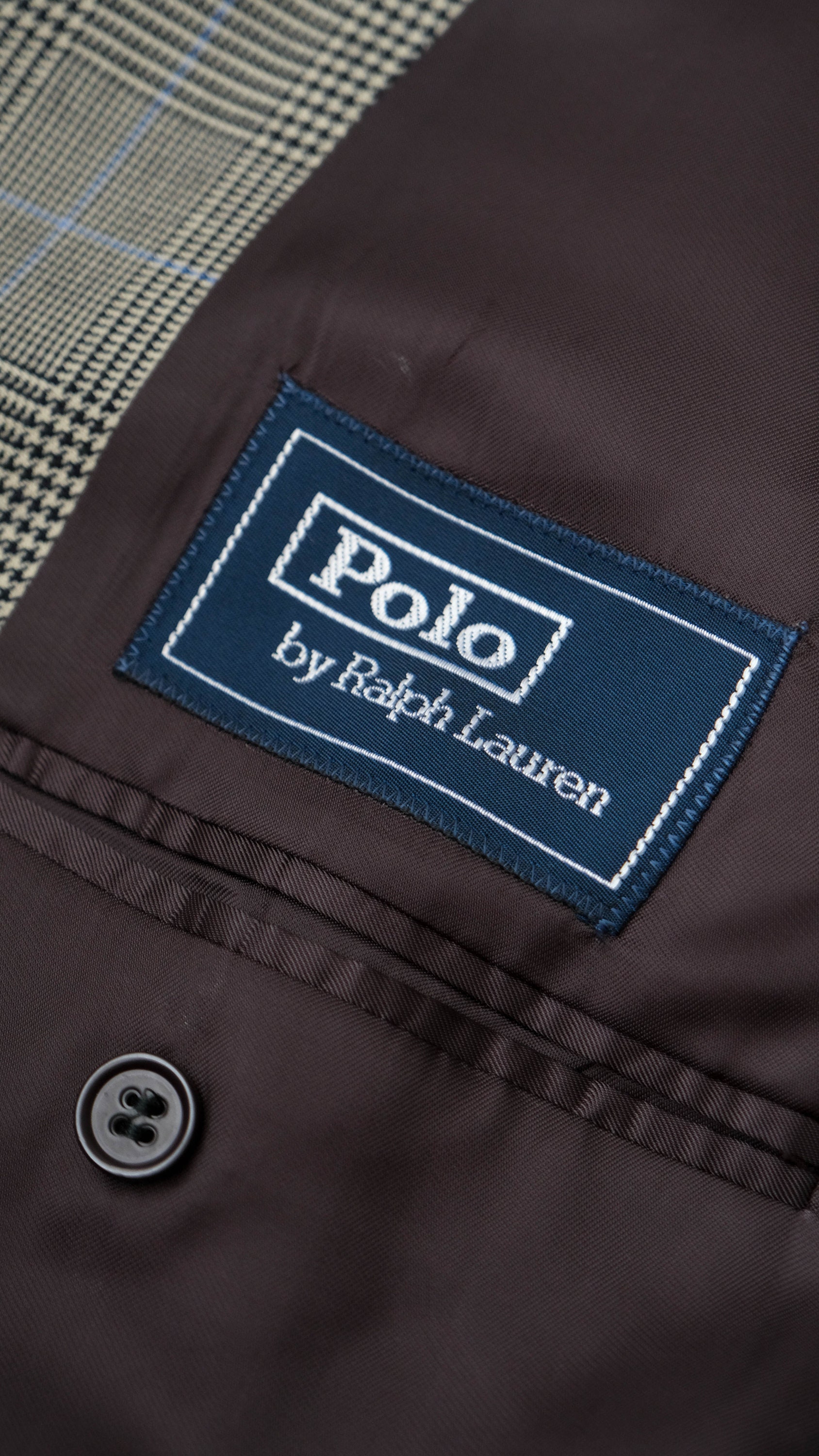 Vintage 90s POLO Ralph Lauren Black & Ivory Prince of Wales
