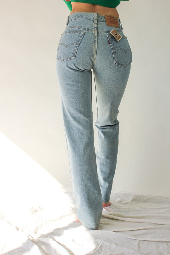 pañuelo Fruta vegetales Reino Vintage 80s LEVIS mujeres light wash 501 pantalones vaqueros - Etsy España